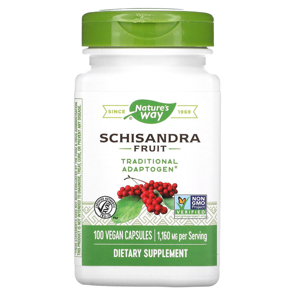 Natures Way Schizandra Fruit 580 Mg Capsules - 100 Ea